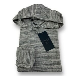 NWT VRST Silver Shadow Marble Essential Hooded Modal Cotton Spandex Sweatshirt M